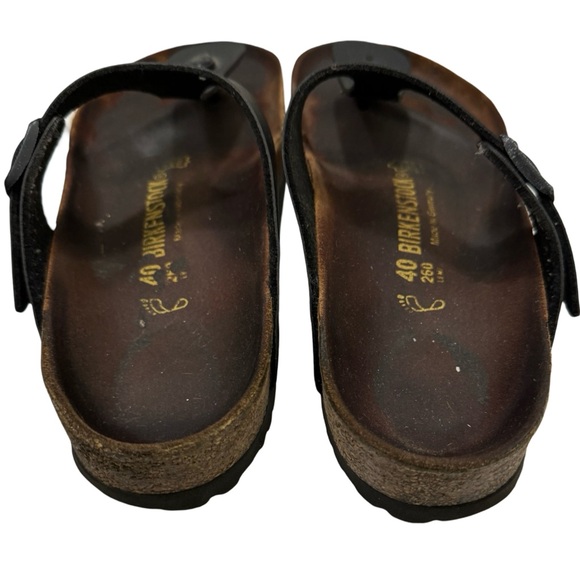 Birkenstock Gizeh Black Leather Thong Sandals EU 40 US Woman’s 9 - 9.5 - Picture 6 of 11